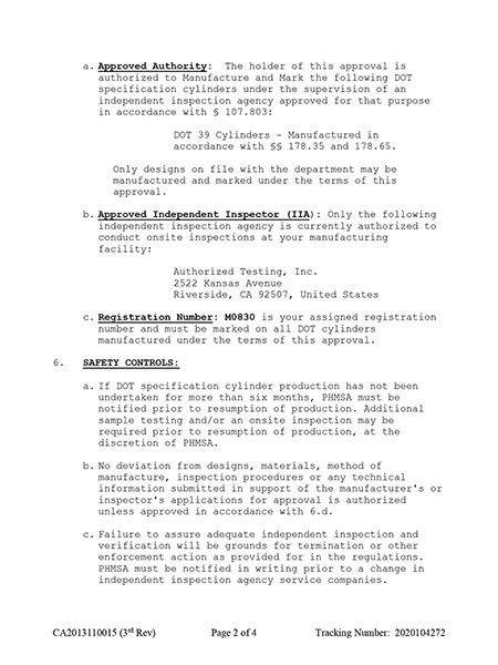 美國DOT證書(shū)